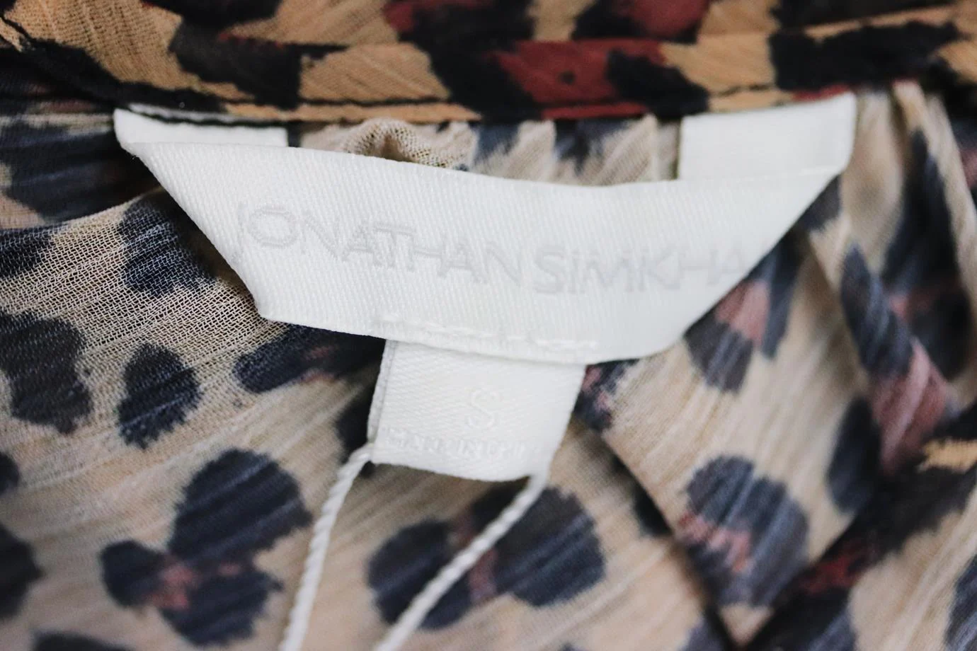 JONATHAN SIMKHAI LEOPARD PRINT CREPE KAFTAN SMALL - Image 5