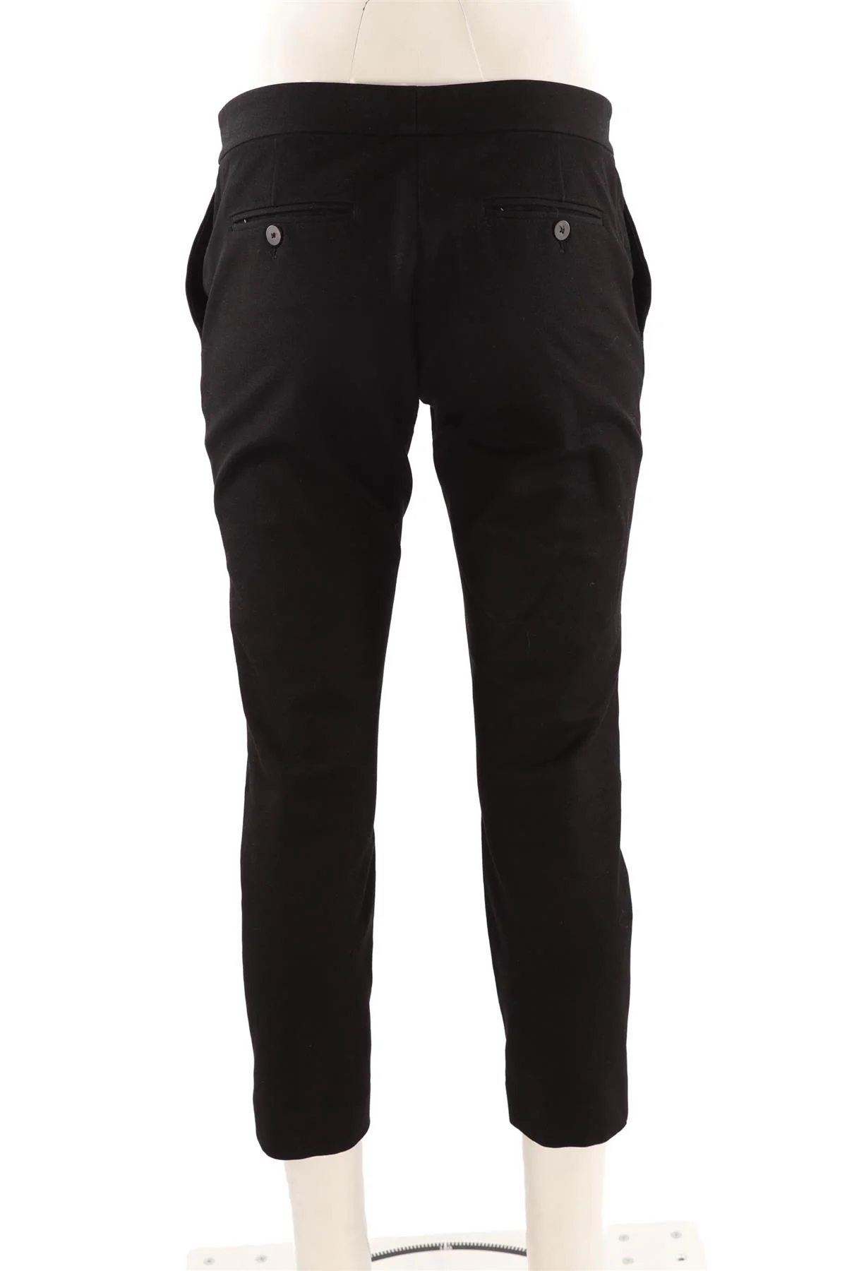 JOSEPH BLACK COTTON STRAIGHT LEG PANTS FR 38 UK 10 - Image 4