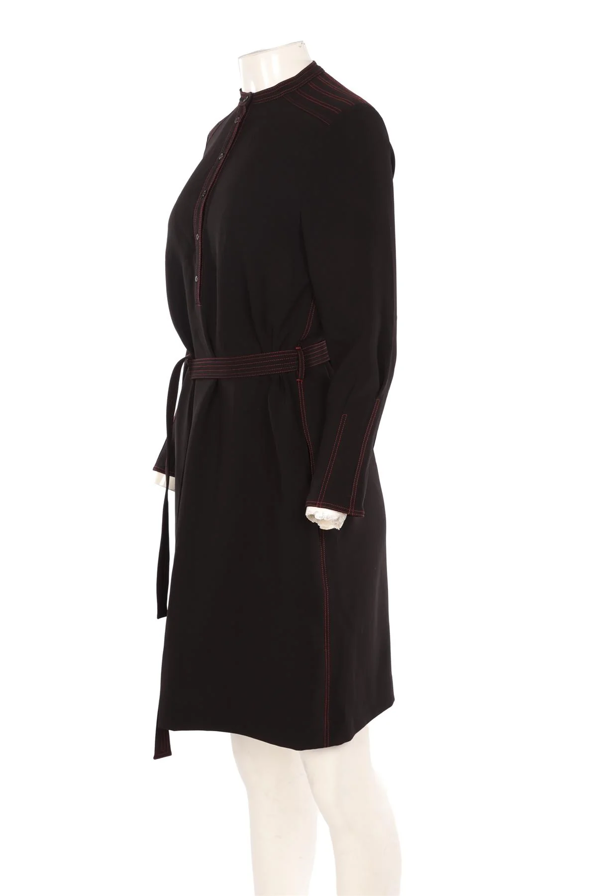 JOSEPH BLACK CREPE MIDI DRESS FR 36 UK 8 - Image 3