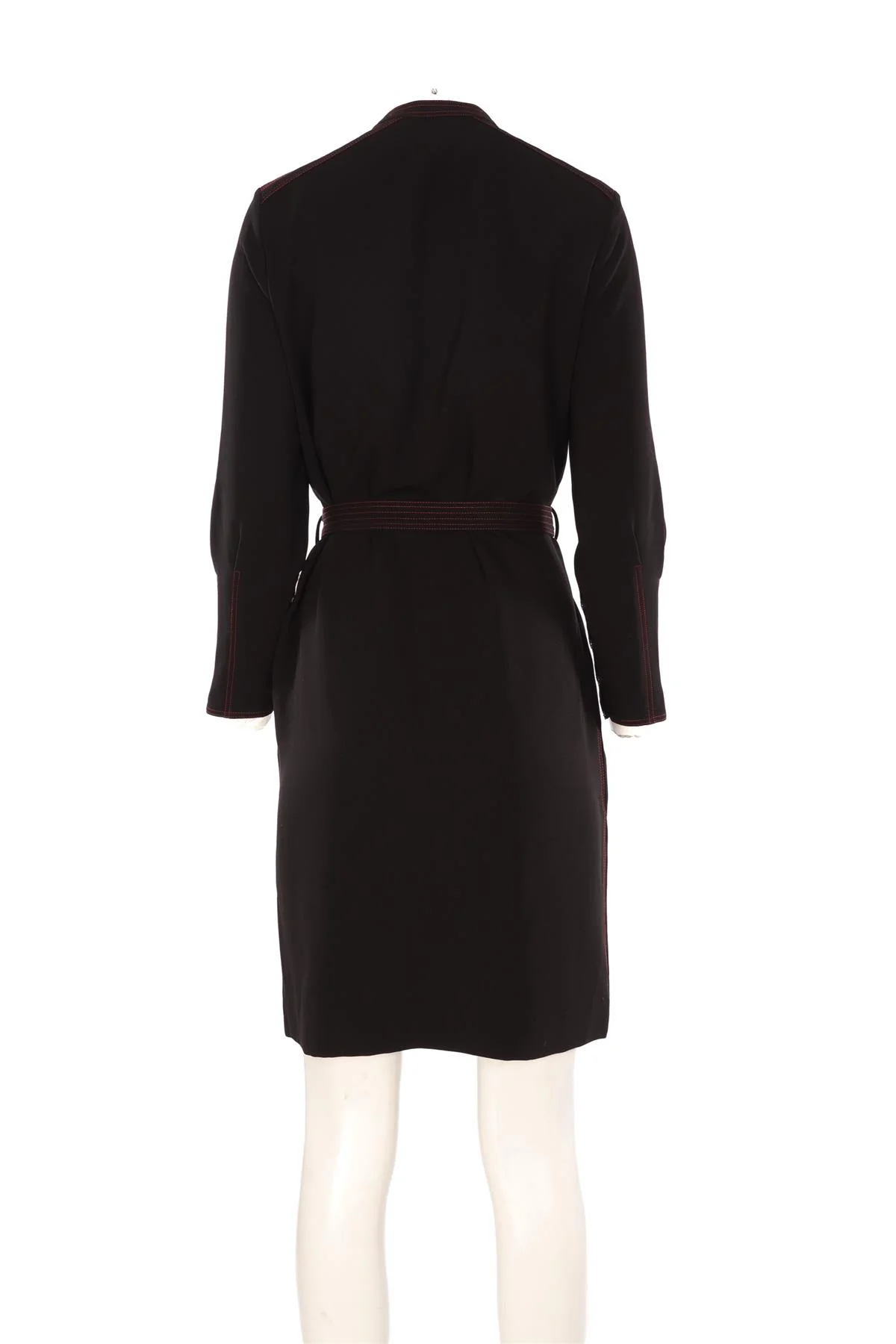JOSEPH BLACK CREPE MIDI DRESS FR 36 UK 8 - Image 4