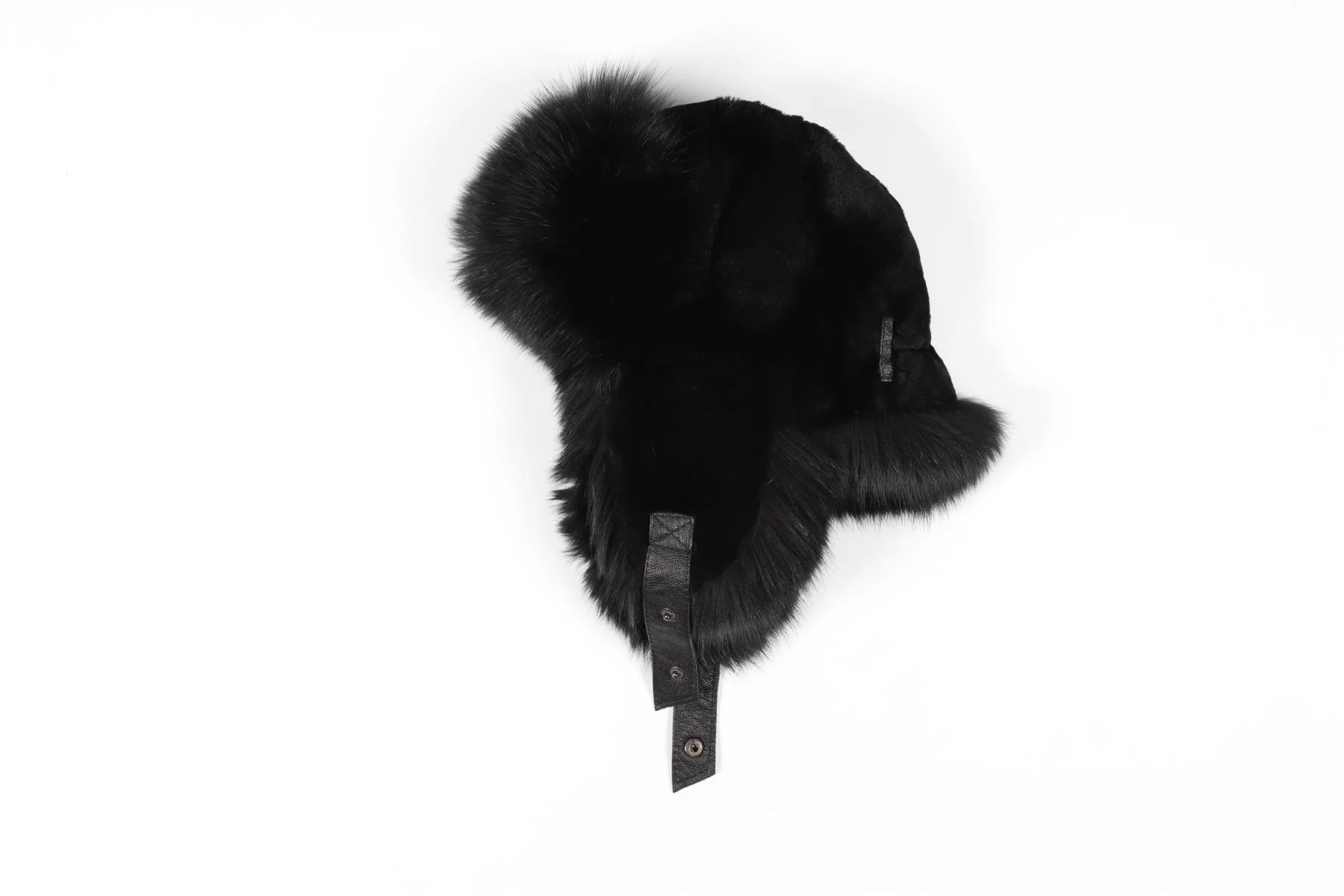 JOSEPH BLACK FOX AND RABBIT FUR HAT ONE SIZE - Image 3