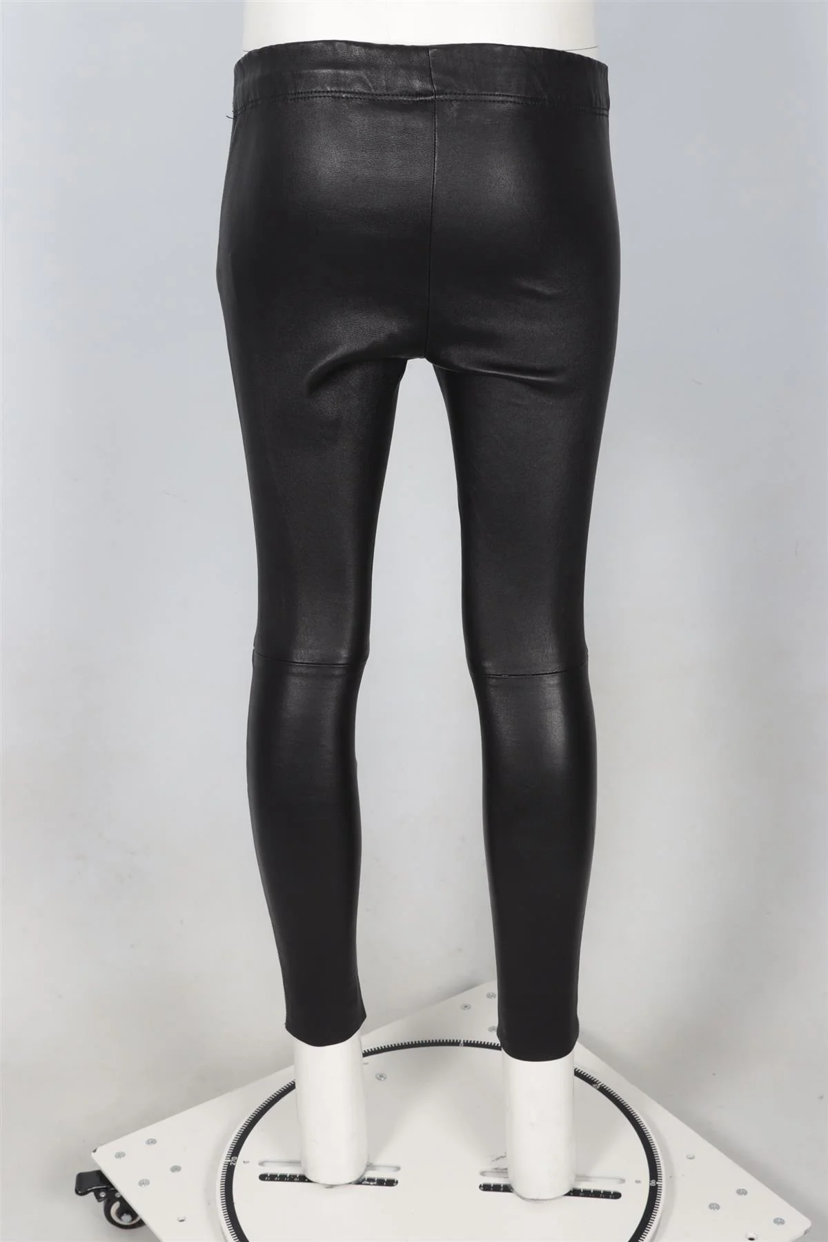 JOSEPH BLACK LEATHER SKINNY PANTS IT 36 UK 4 - Image 4