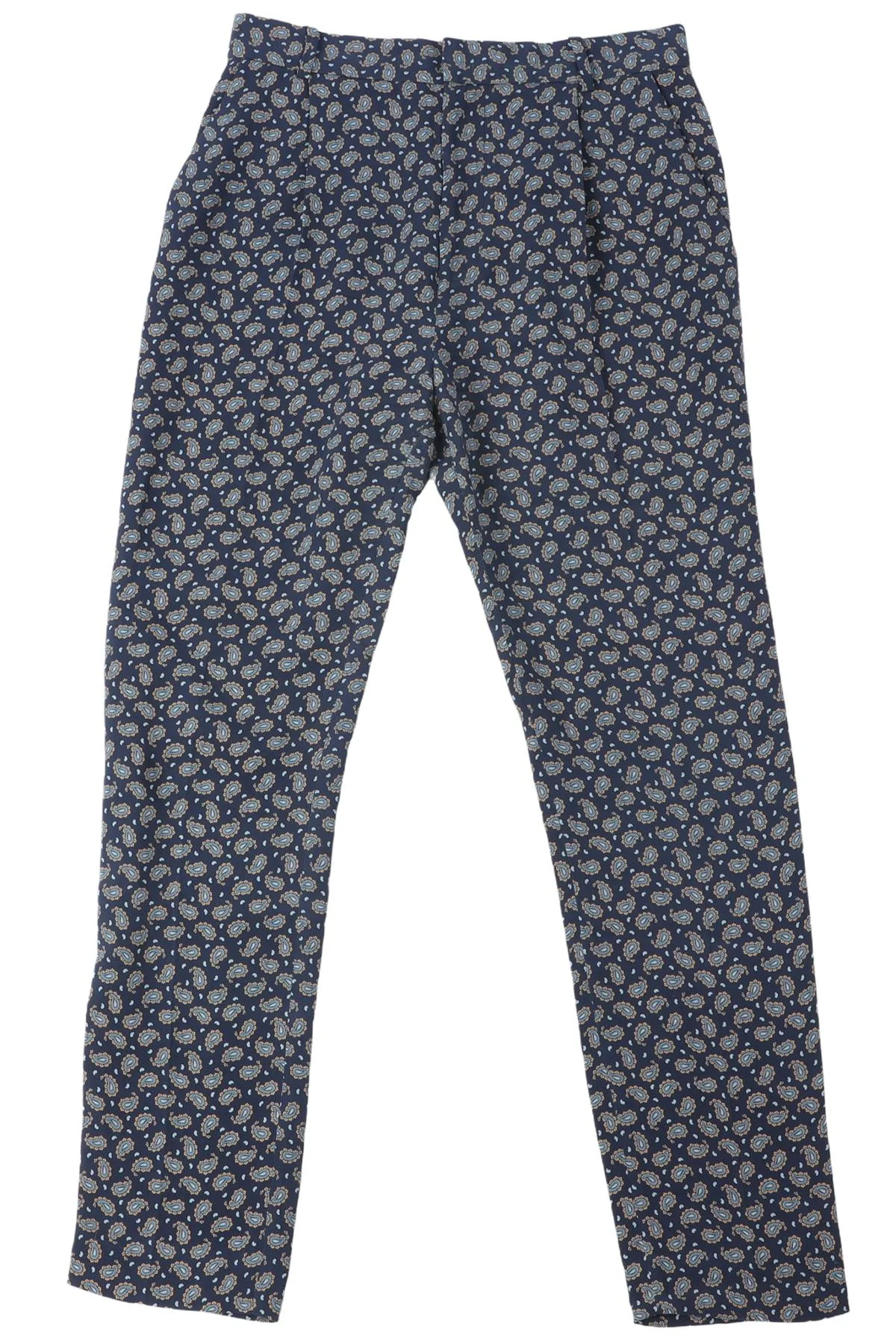 JOSEPH BLUE SILK STRAIGHT LEG PANTS FR 34 UK 6 - Image 3