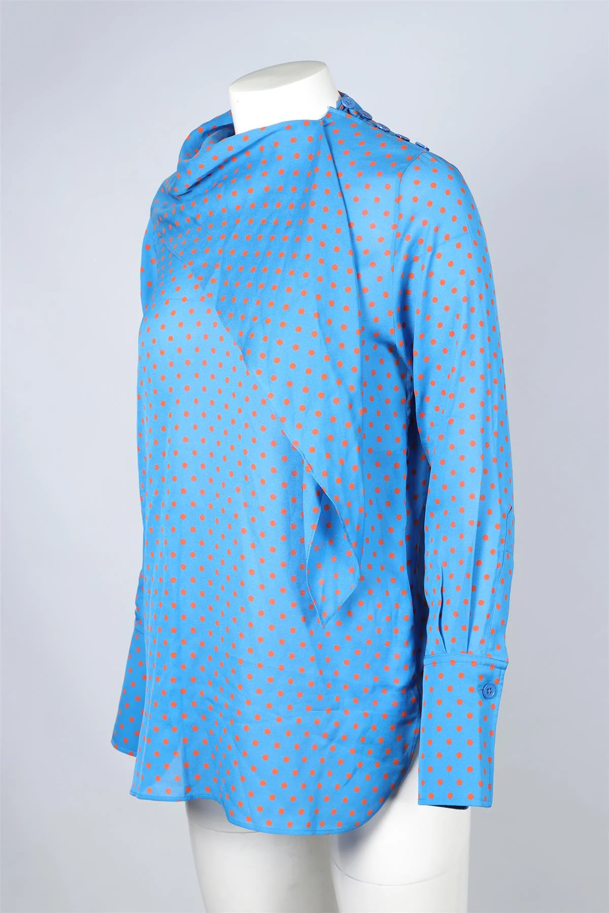 JOSEPH BLUE SILK TOP FR 36 UK 8 - Image 3