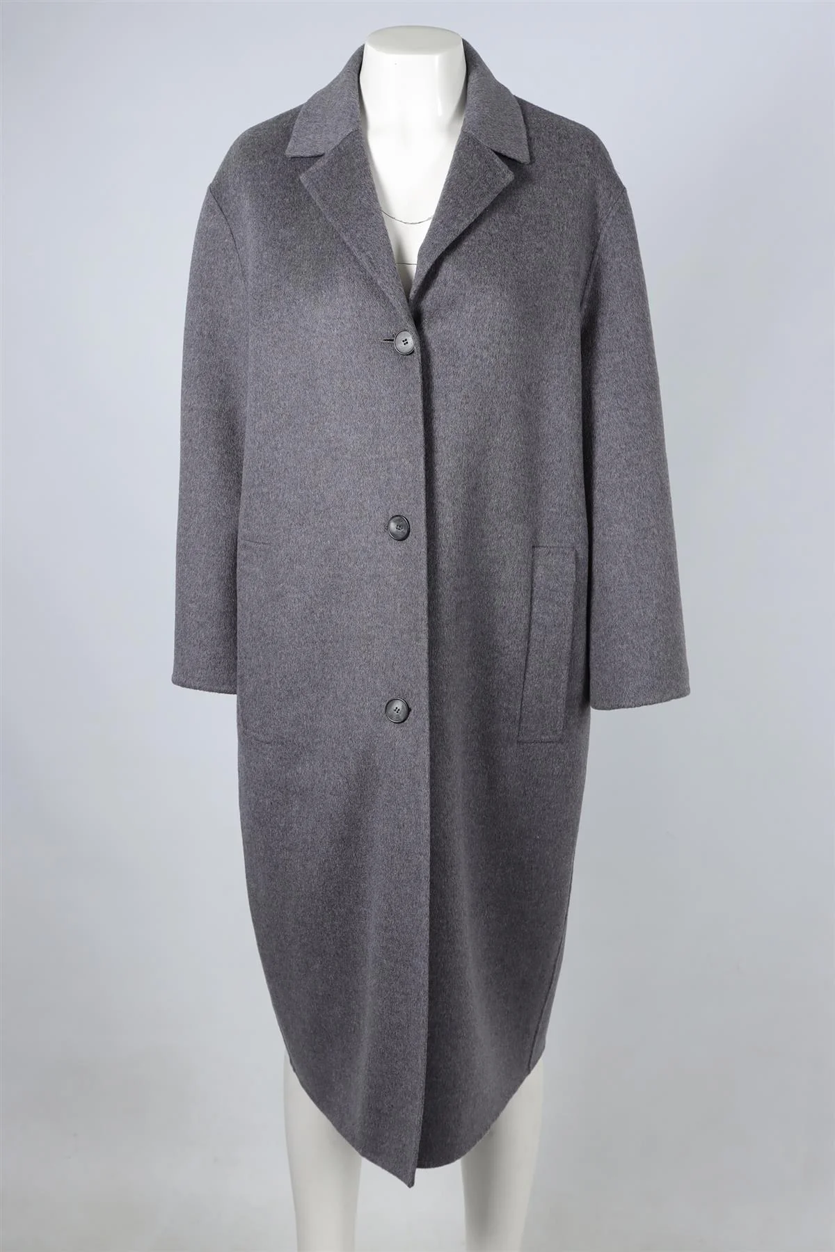 JOSEPH GREY CASHMERE COAT IT 38 UK 6 - Image 2