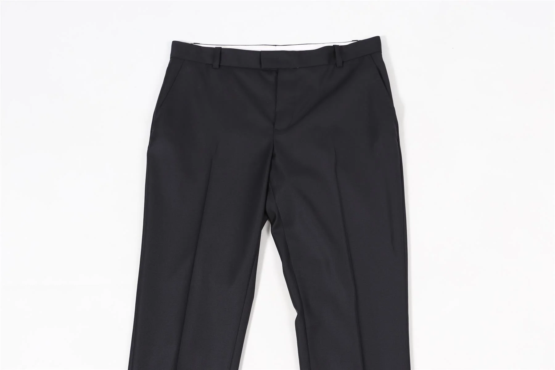 JOSEPH NAVY WOOL STRAIGHT LEG PANTS IT 36 UK 4 - Image 3