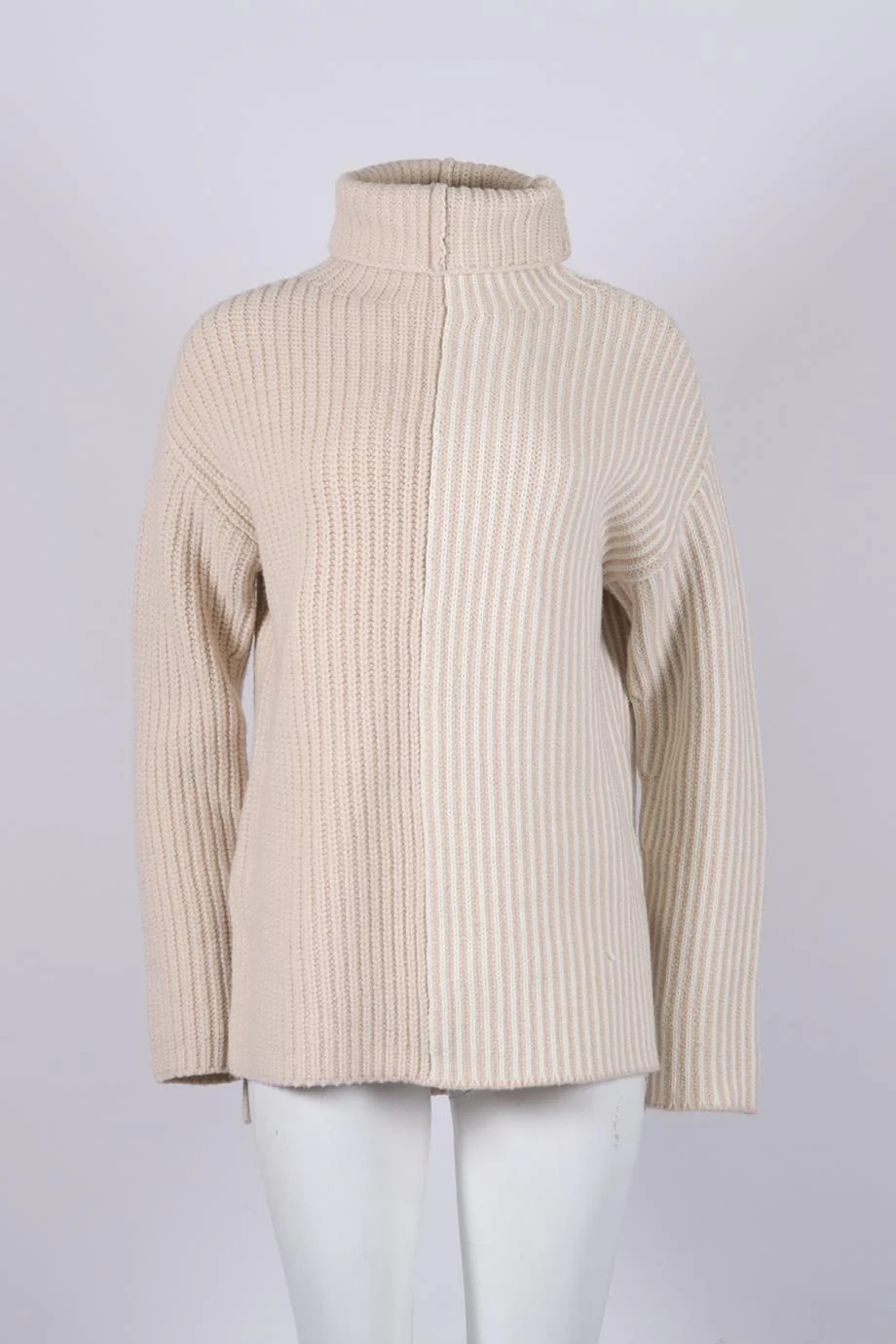 JOSEPH RIBBED WOOL BLEND TURTLENECK SWEATER XSMALL - Image 2