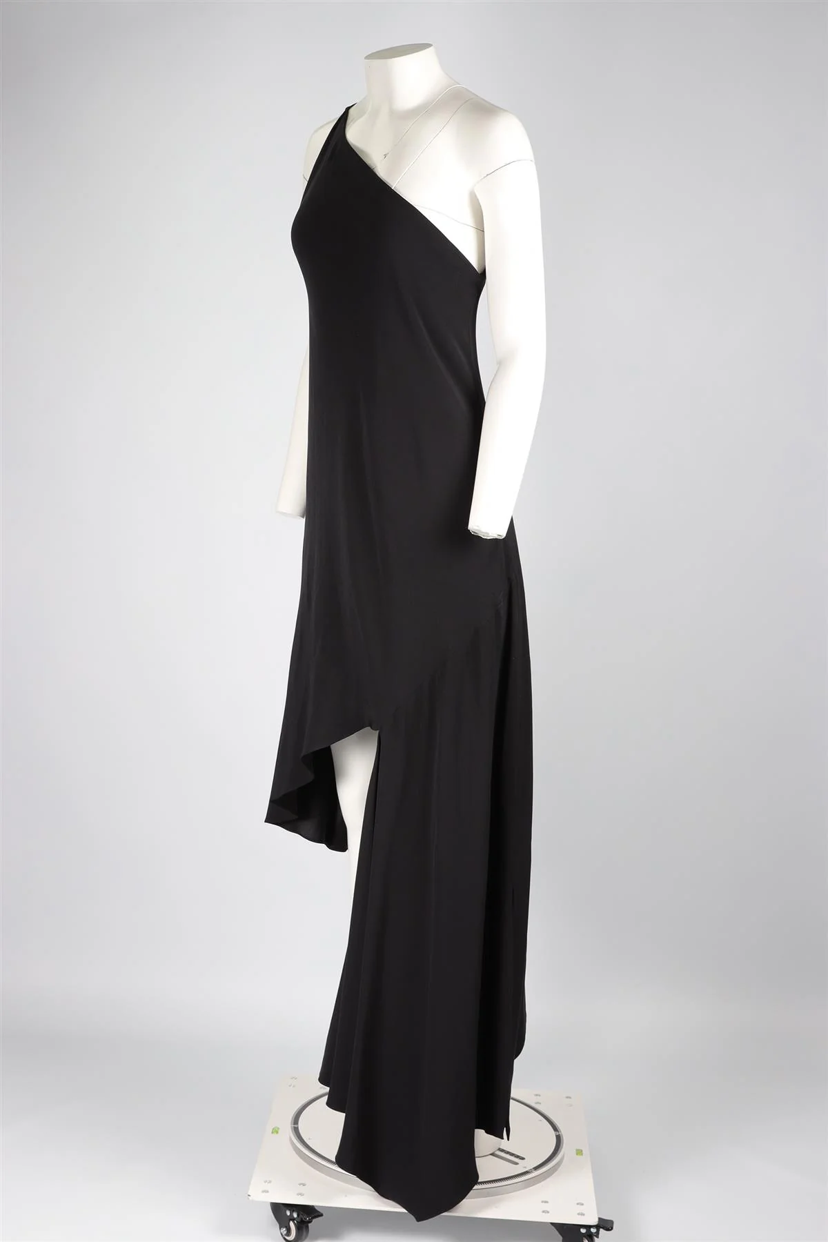 JUAN CARLOS OBANDO BLACK SILK MIDI DRESS UK 12 - Image 3