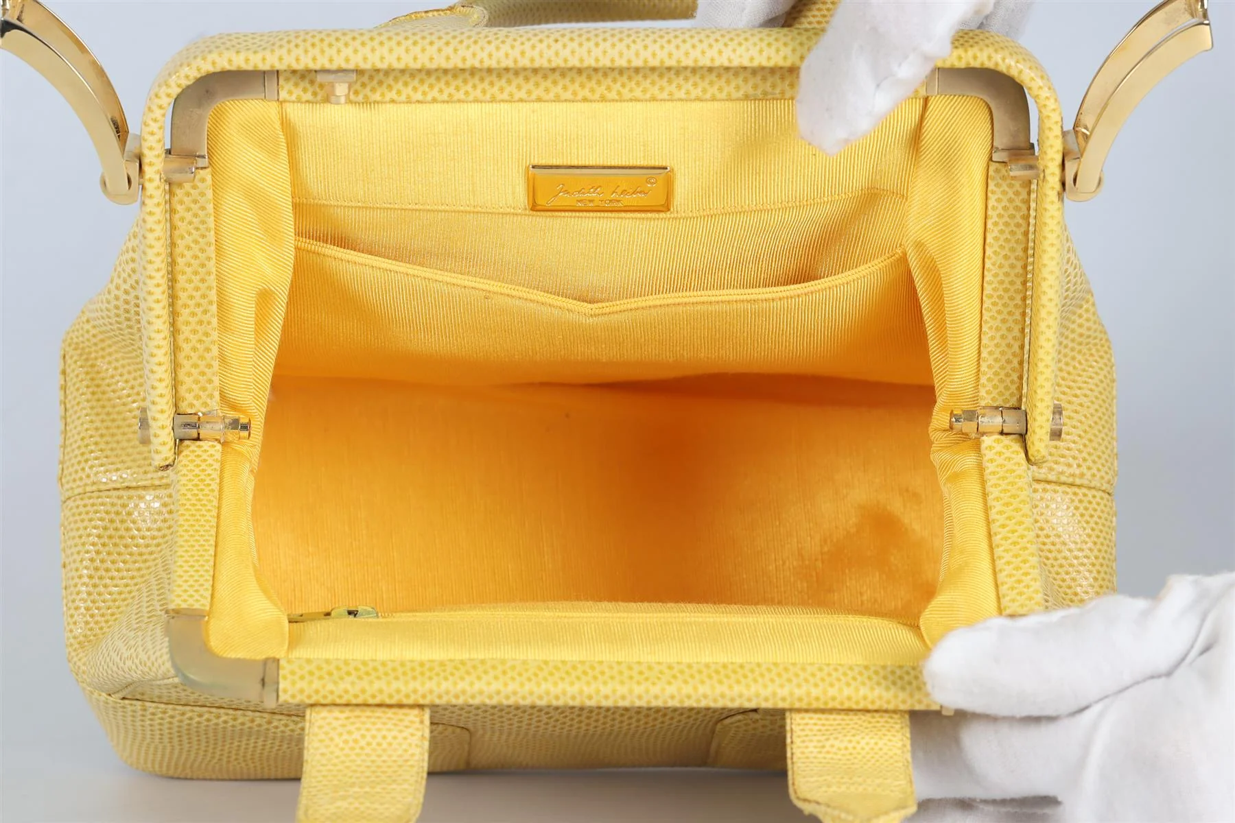 JUDITH LEIBER SNAKE EFFECT LEATHER TOTE BAG - Image 12