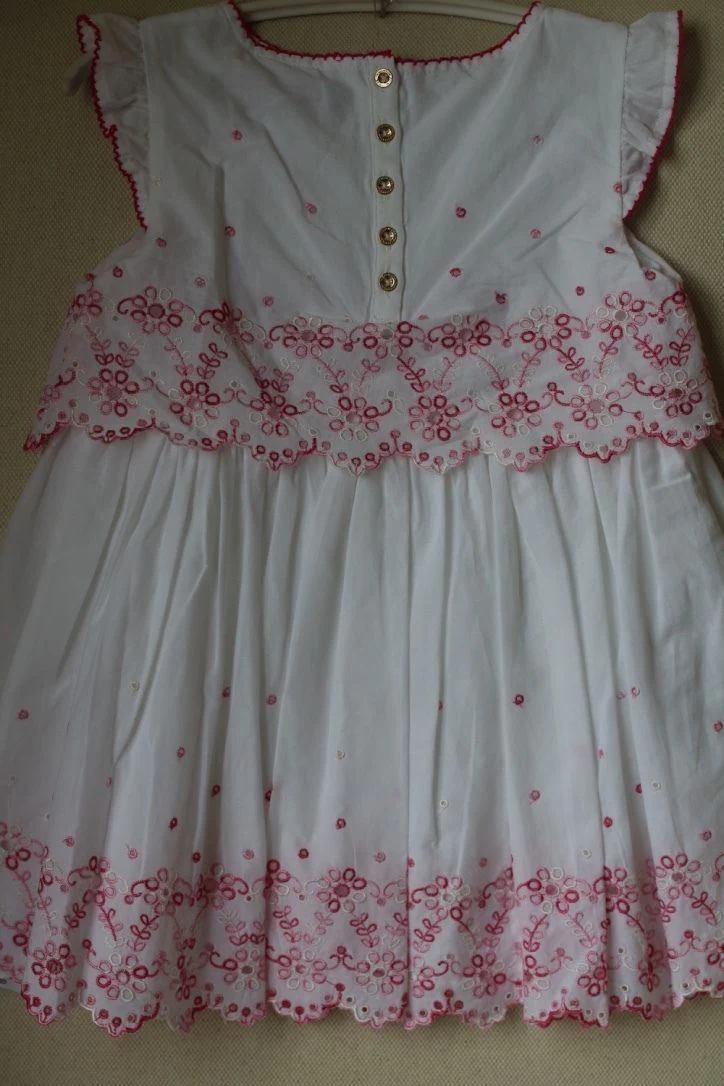 JUICY COUTURE BABY GIRLS BRODERIE ANGLAISE DRESS 2-3 YEARS - Image 5