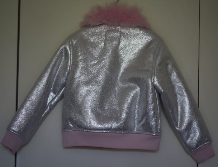 JUICY COUTURE GIRLS FUR LINED SILVER JACKET 4-5 YEARS - Image 3