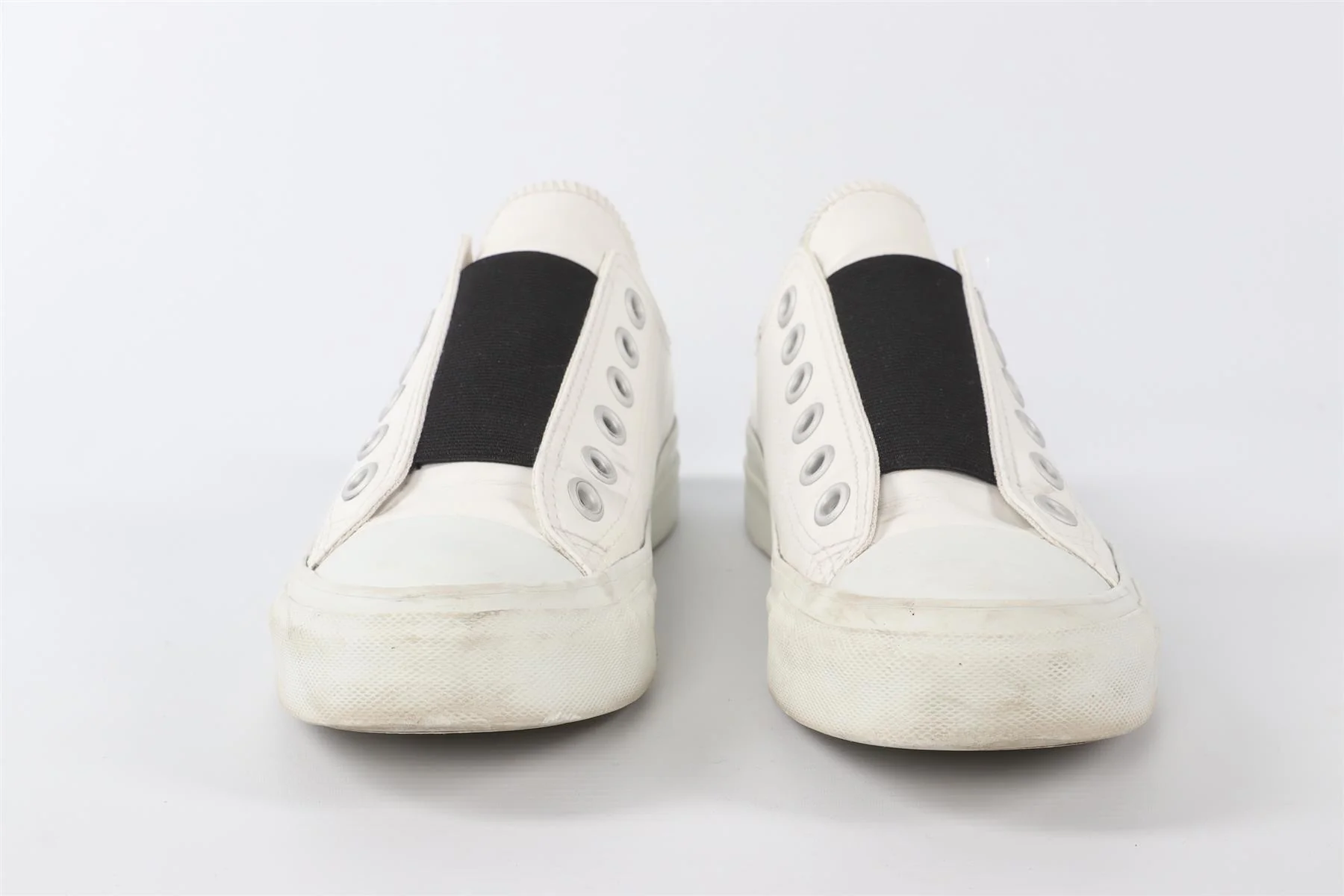 JUNYA WATANABE + COMME DES GARÇONS WHITE LEATHER SNEAKERS EU 38 UK 5 US 8 - Image 3