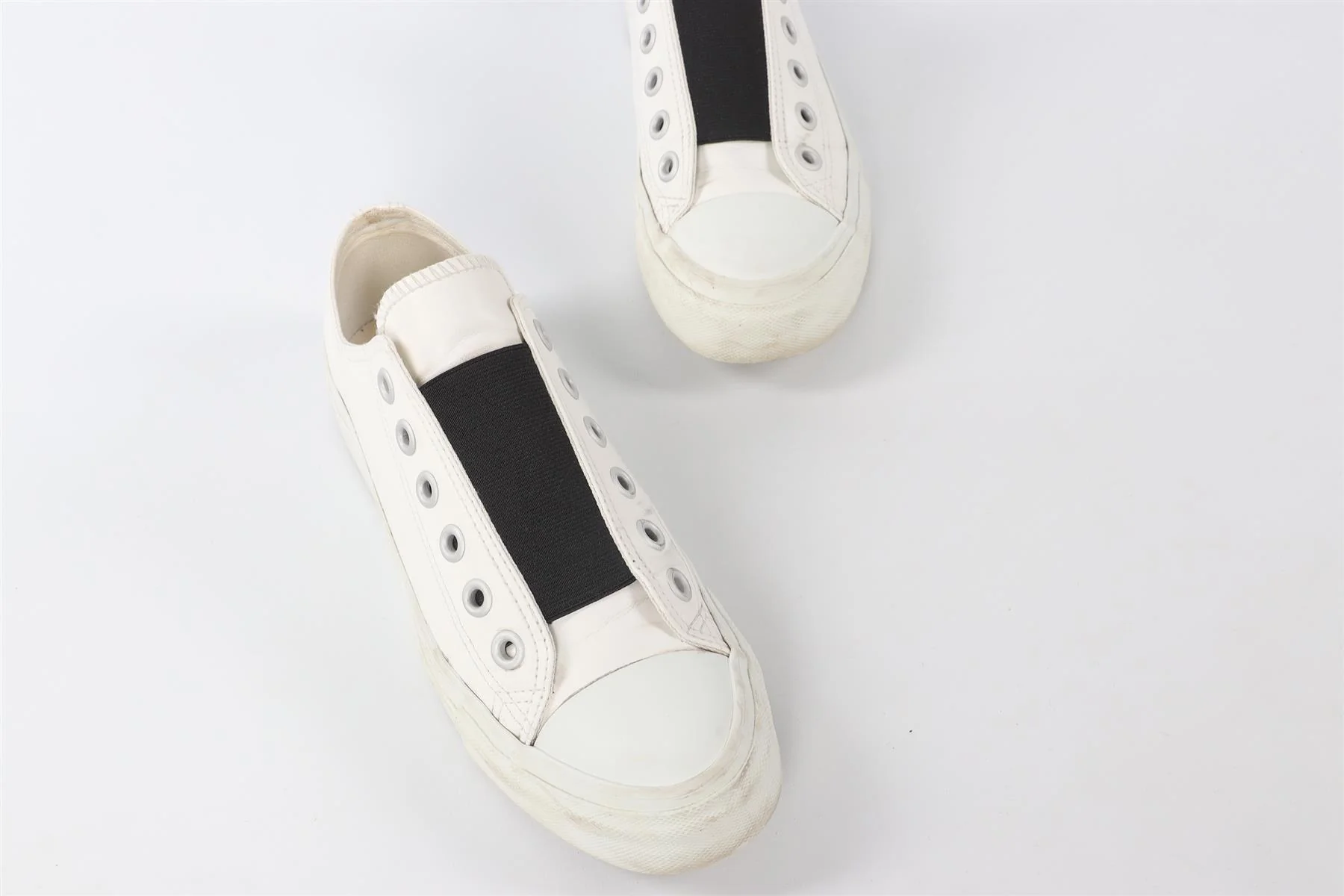 JUNYA WATANABE + COMME DES GARÇONS WHITE LEATHER SNEAKERS EU 38 UK 5 US 8 - Image 4