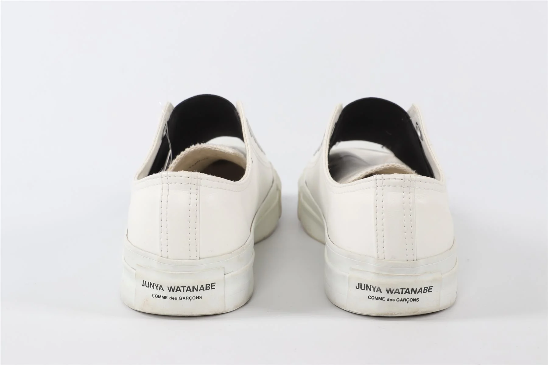 JUNYA WATANABE + COMME DES GARÇONS WHITE LEATHER SNEAKERS EU 38 UK 5 US 8 - Image 5