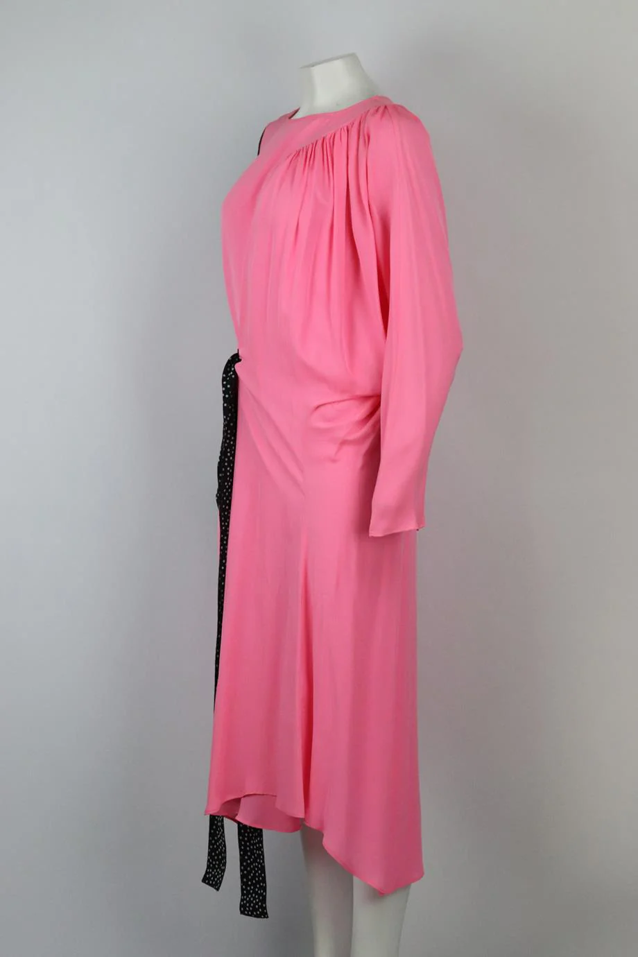 JW ANDERSON ASYMMETRIC TIE DETAILED SILK MIDI DRESS UK 8 - Image 3
