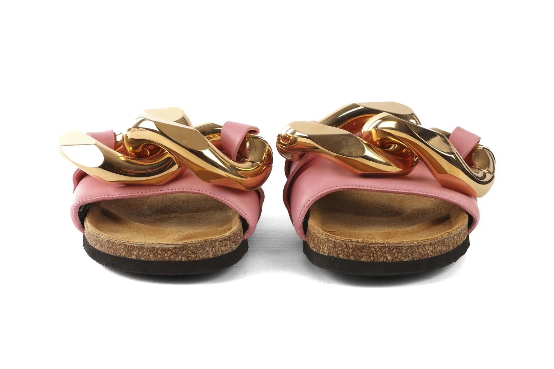 JW ANDERSON PINK LEATHER SLIDES EU 39 UK 6 US 9 - Image 3