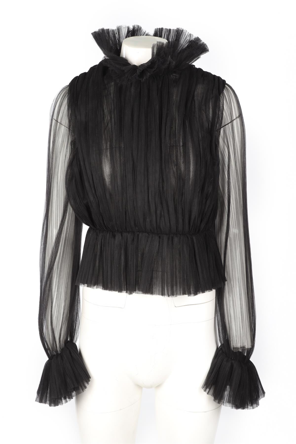 KAHITE BLACK TULLE TOP US 6 UK 10 - Image 2