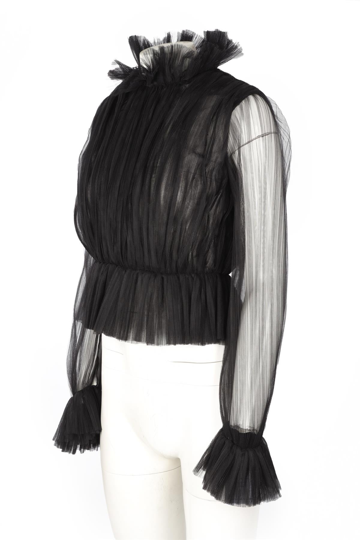 KAHITE BLACK TULLE TOP US 6 UK 10 - Image 3