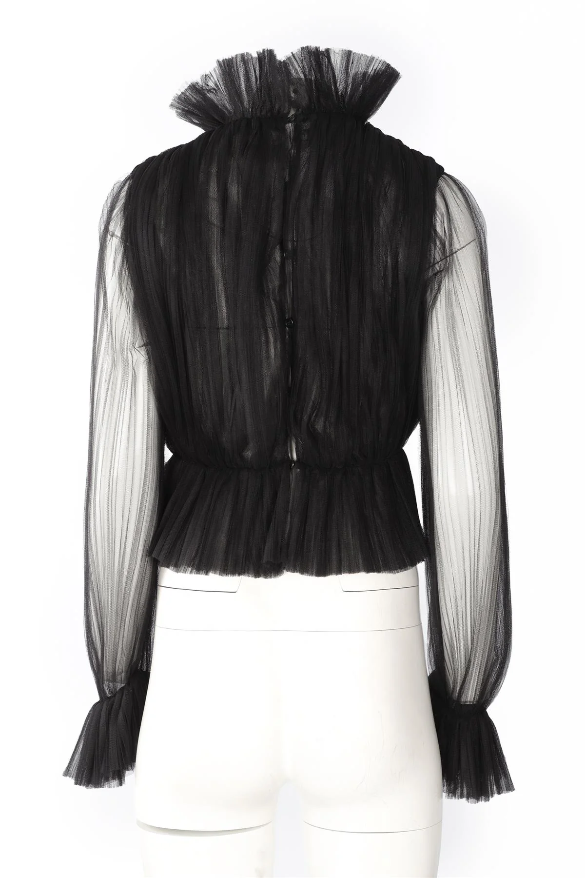 KAHITE BLACK TULLE TOP US 6 UK 10 - Image 4