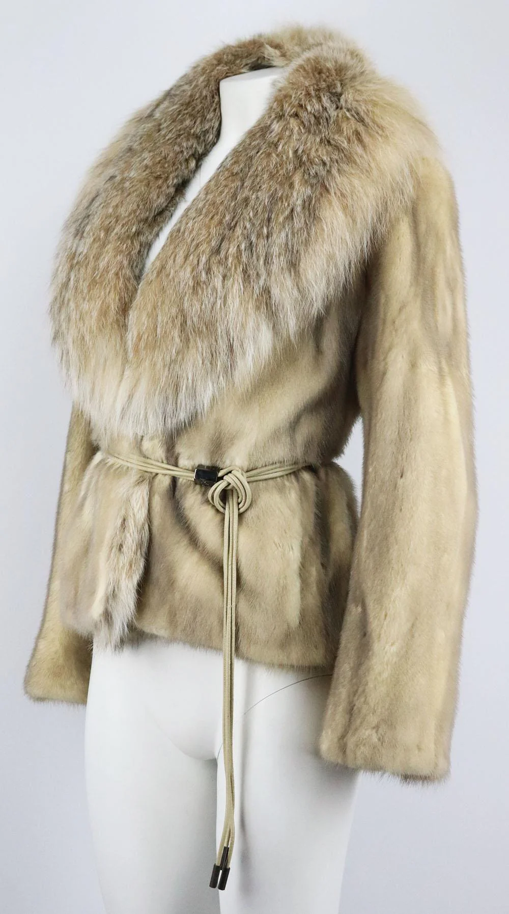 KAREE LYNX AND MINK FUR JACKET SMALL - Image 3