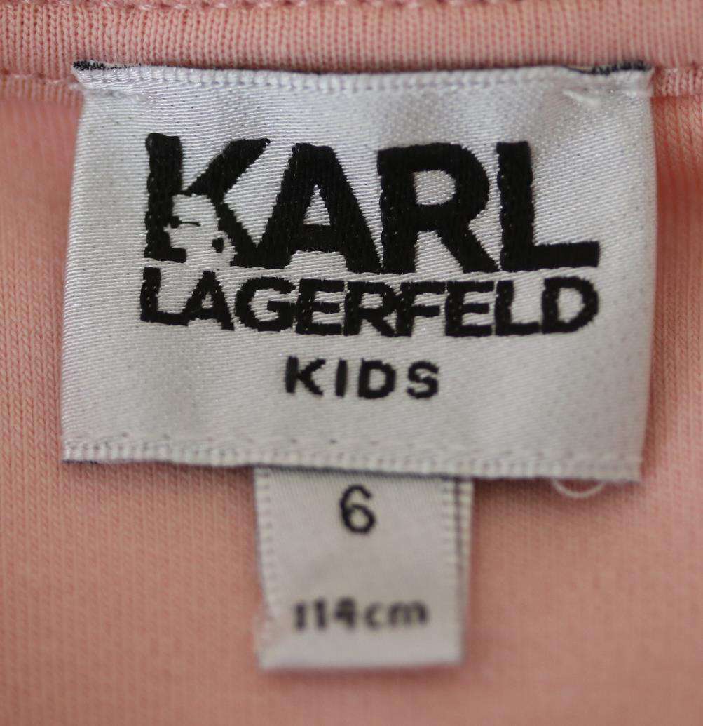 KARL LAGERFELD KIDS GIRLS COTTON JERSEY DRESS 6 YEARS - Image 4