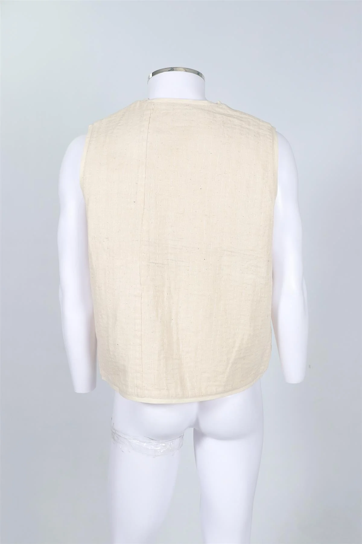 KARTIK RESEARCH CREAM MEN'S COTTON VEST SMALL - Image 4