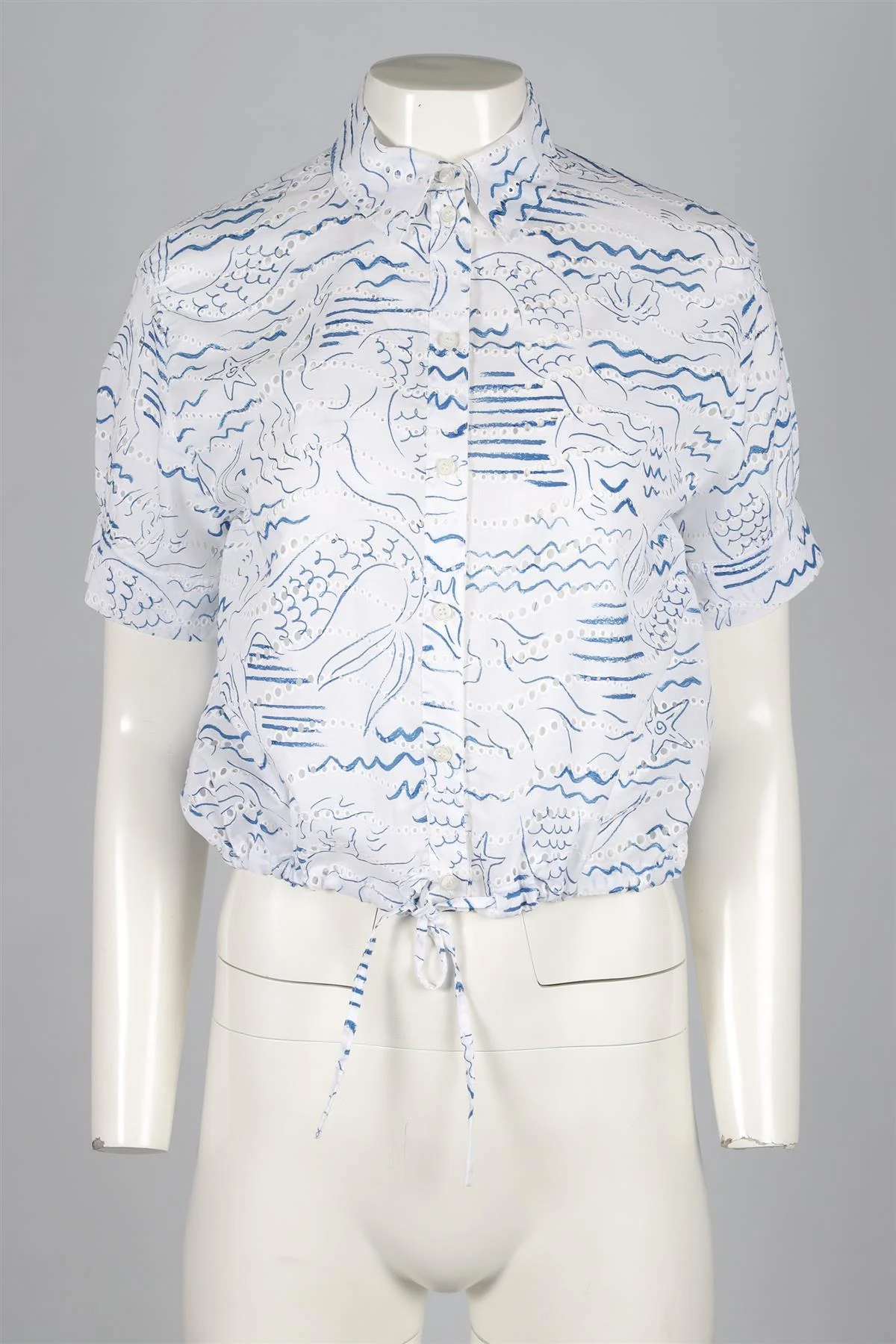 KENZO WHITE COTTON SHIRT FR 34 UK 6 - Image 2