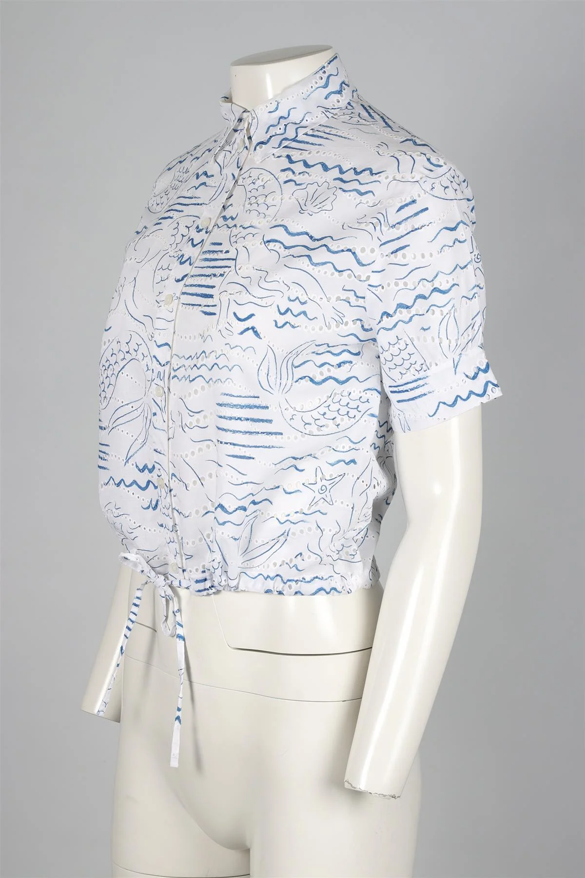 KENZO WHITE COTTON SHIRT FR 34 UK 6 - Image 3