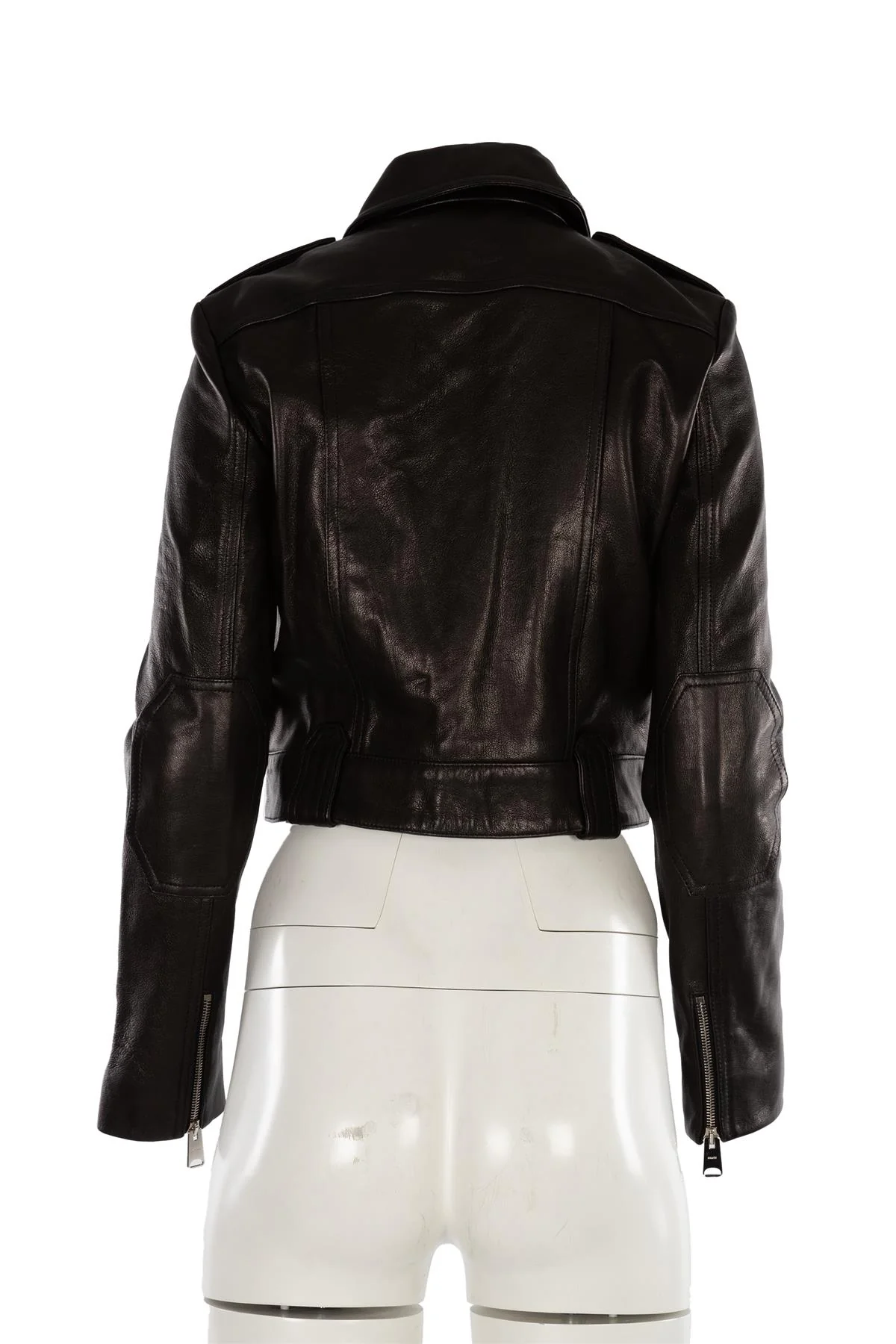 KHAITE BLACK CORDELIA LEATHER JACKET US 2 UK 6 - Image 4