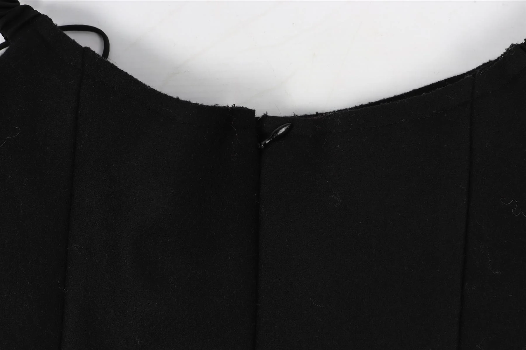 KHAITE BLACK CROPPED WOOL BLEND TOP XSMALL - Image 5