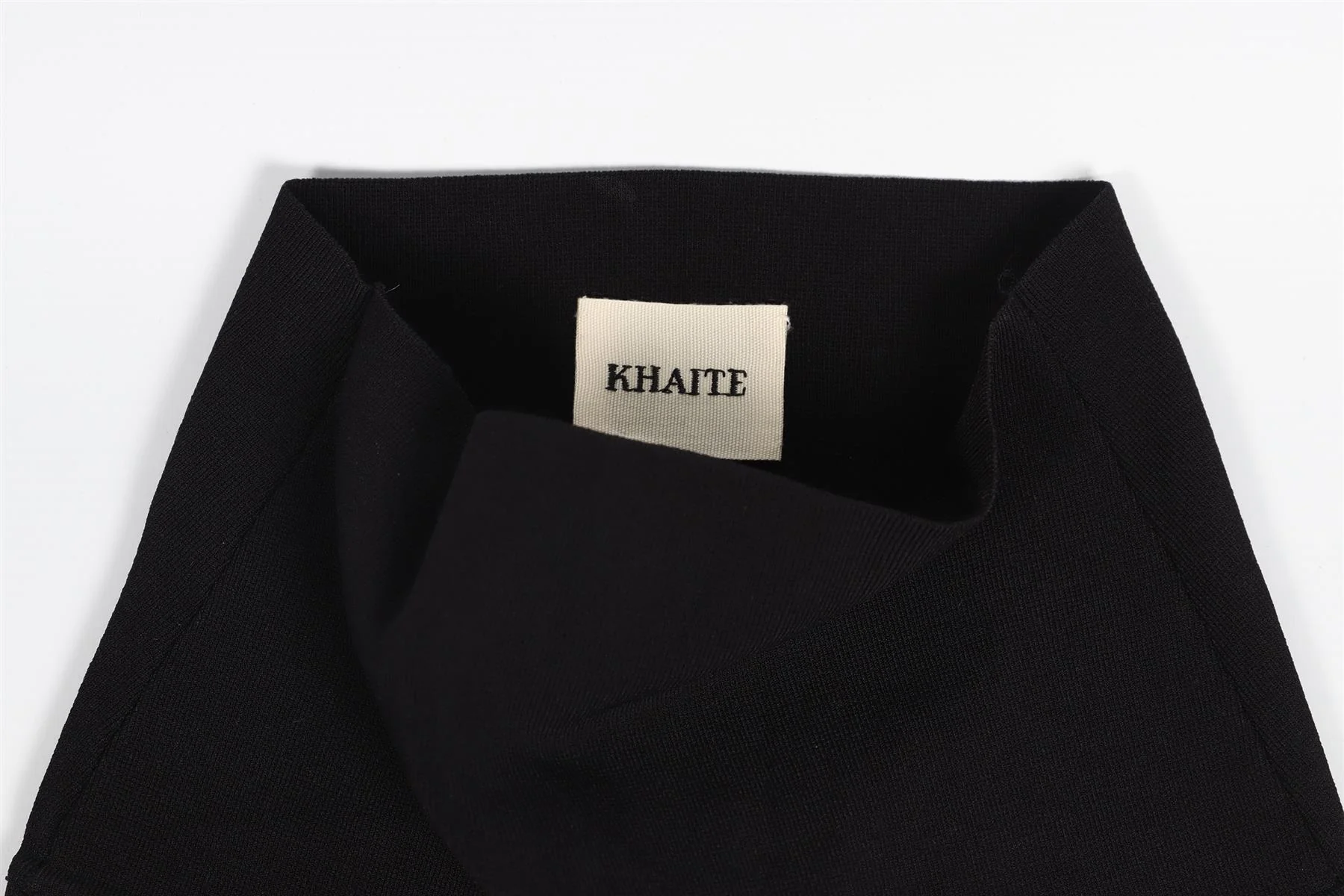 KHAITE BLACK HIGH RISE KNIT LEGGINGS SMALL - Image 4