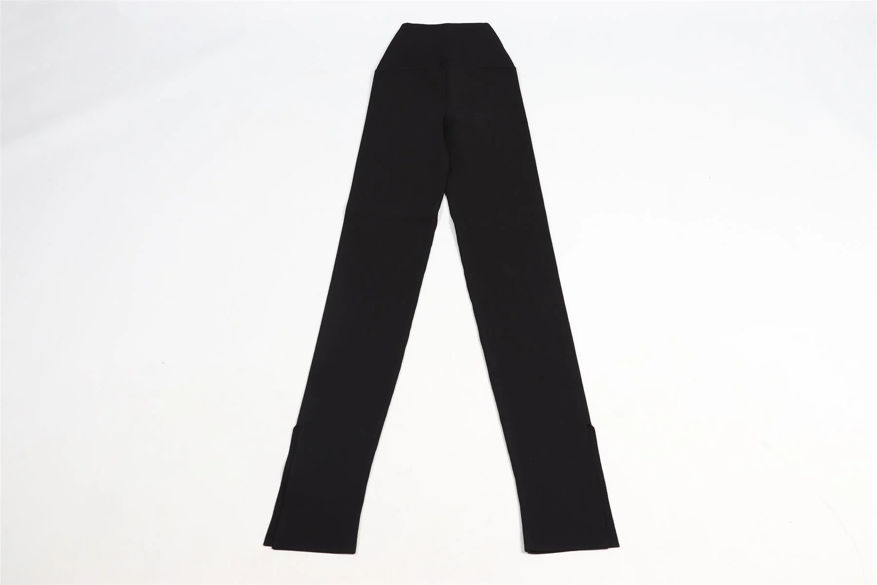 KHAITE BLACK HIGH RISE KNIT LEGGINGS SMALL - Image 5