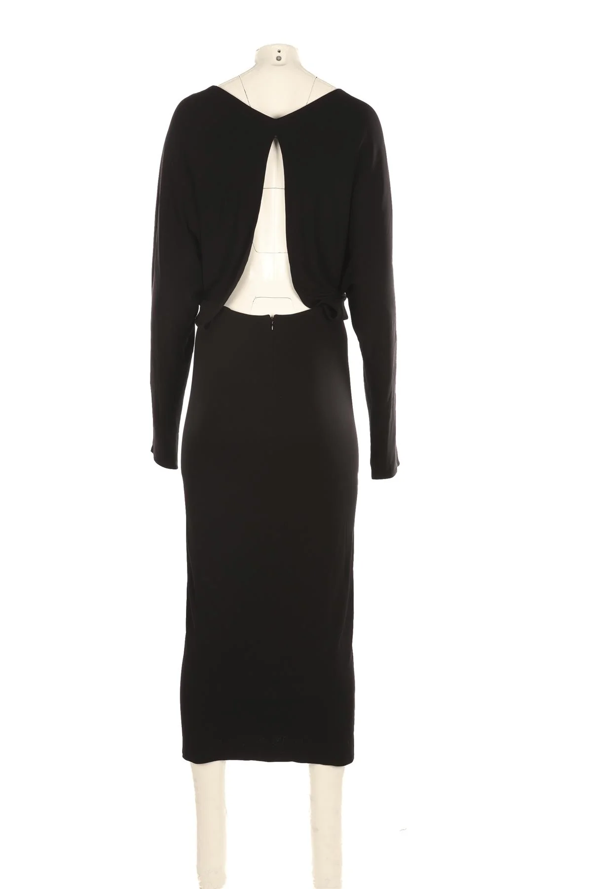 KHAITE BLACK JERSEY MAXI DRESS MEDIUM - Image 4