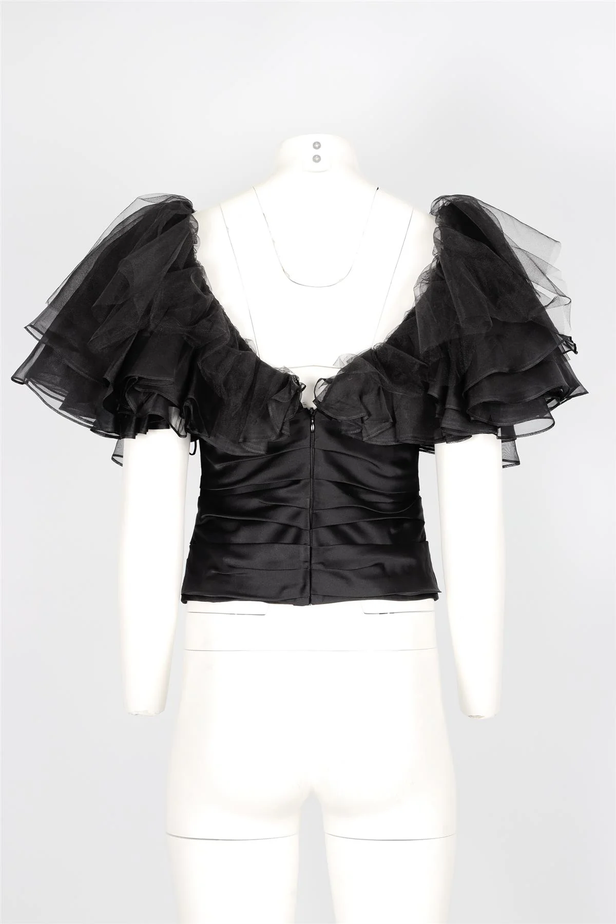 KHAITE BLACK SILK TOP US 4 UK 8 - Image 5