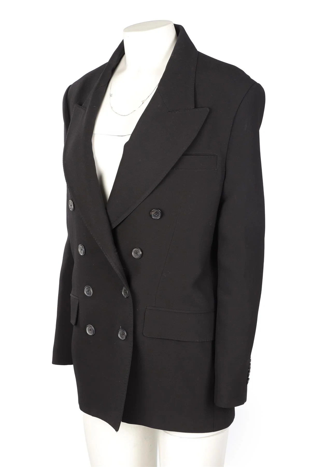 KHAITE BLACK WOOL BLAZER US 2 UK 6 - Image 4
