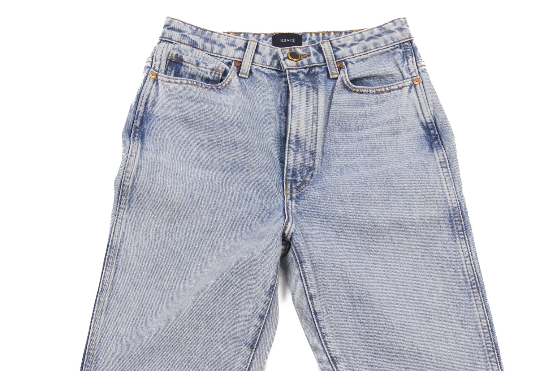 KHAITE BLUE DARIA HIGH RISE STRAIGHT LEG JEANS UK 8-10 - Image 3