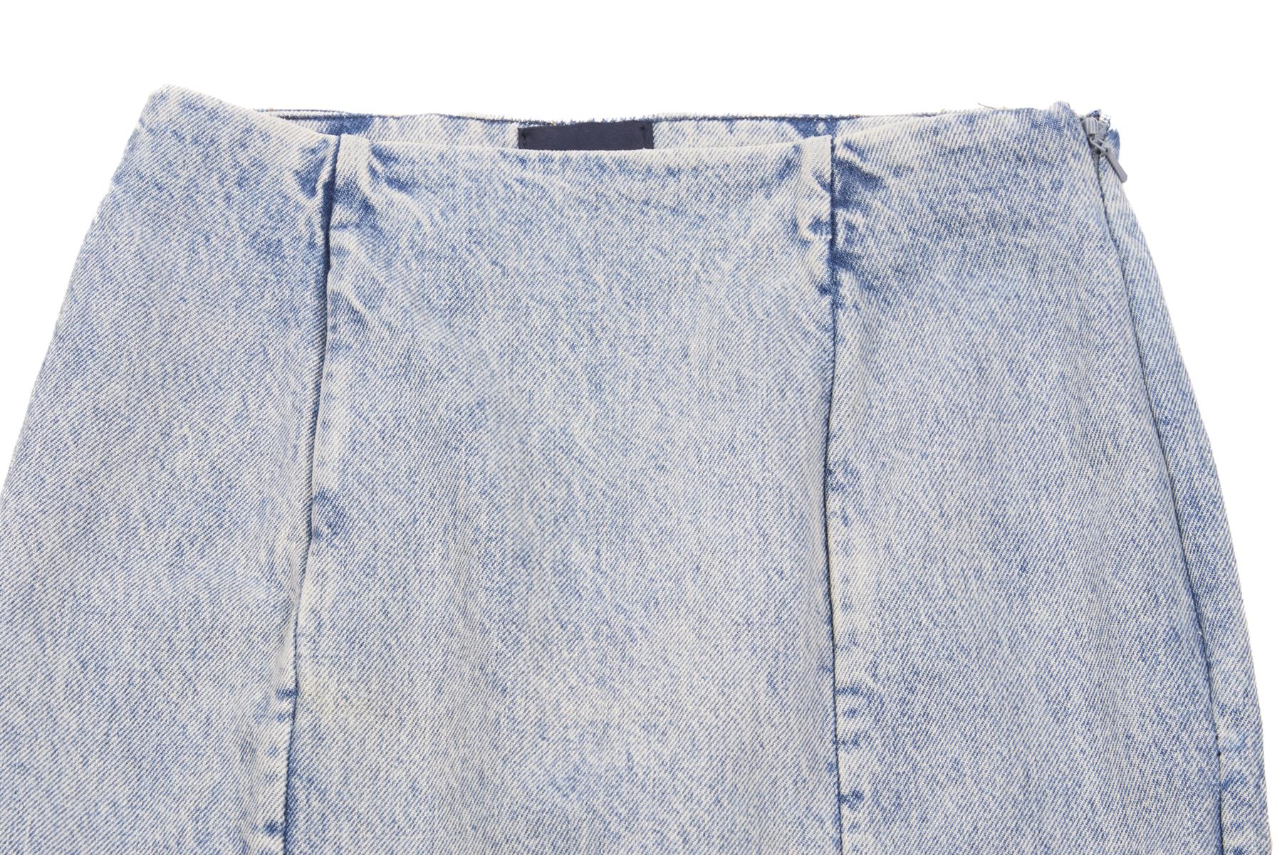 KHAITE BLUE DENIM MAXI SKIRT W24 - Image 3