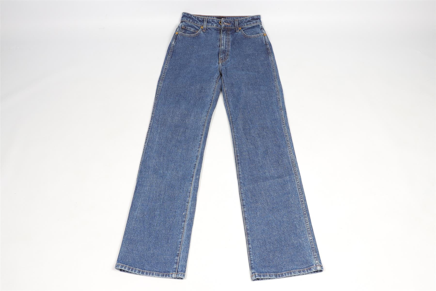 KHAITE BLUE HIGH RISE STRAIGHT LEG JEANS W 27 UK 8-10 - Image 2