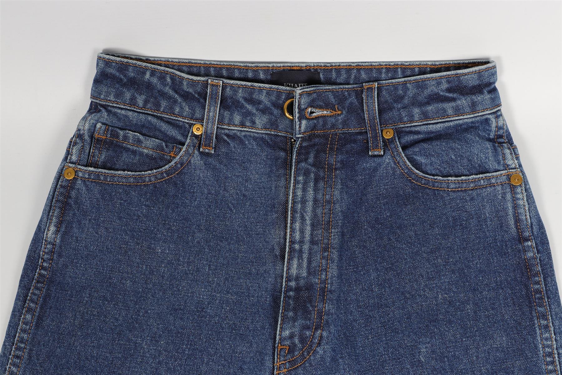 KHAITE BLUE HIGH RISE STRAIGHT LEG JEANS W 27 UK 8-10 - Image 3