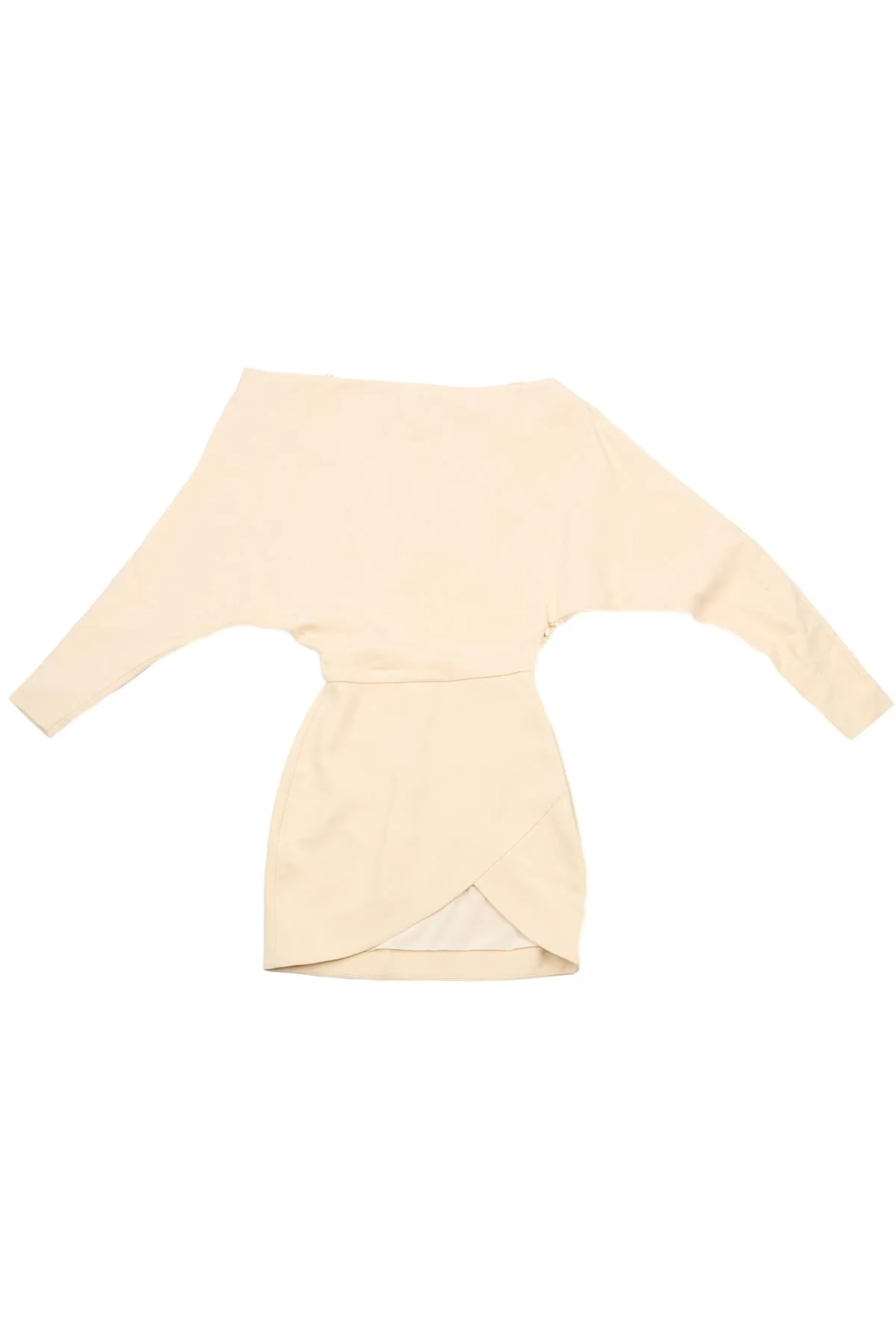 KHAITE CREAM CREPE MINI DRESS US 0 UK 4