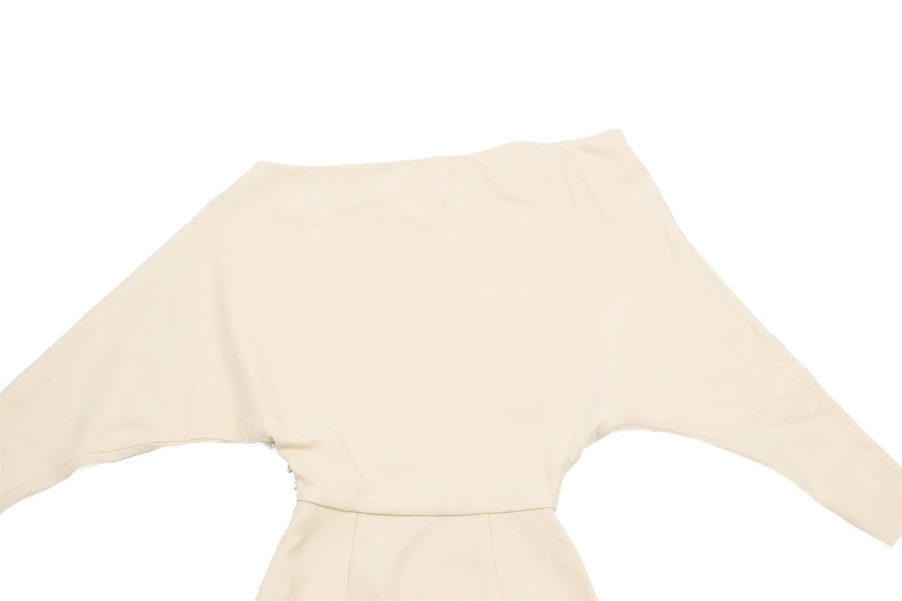 KHAITE CREAM CREPE MINI DRESS US 0 UK 4 - Image 5