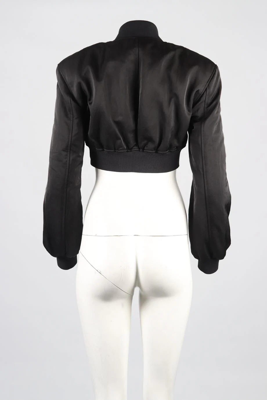 KHAITE CROPPED SATIN BOMBER JACKET XSMALL - Image 4