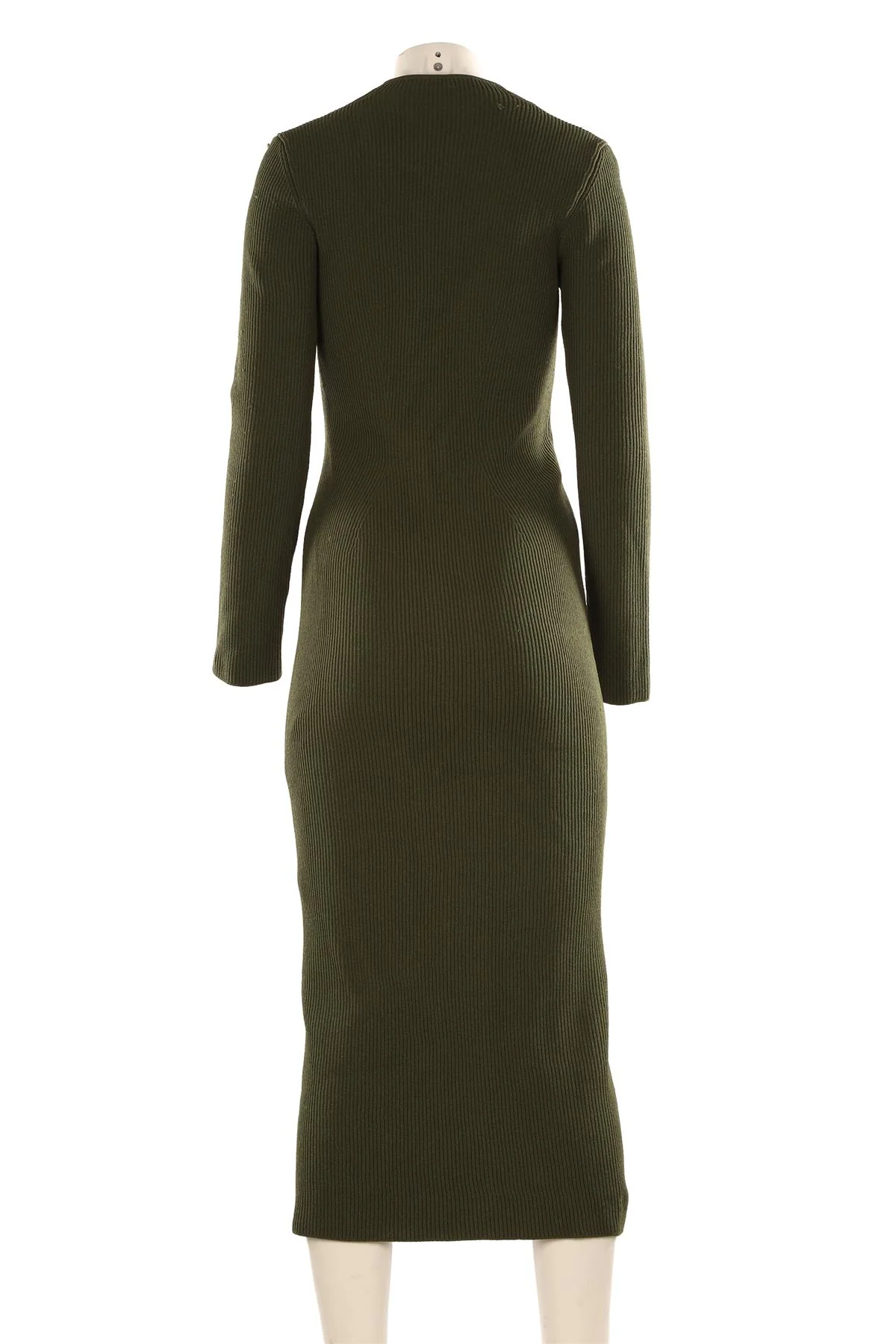 KHAITE GREEN KNIT MAXI DRESS LARGE - Image 4