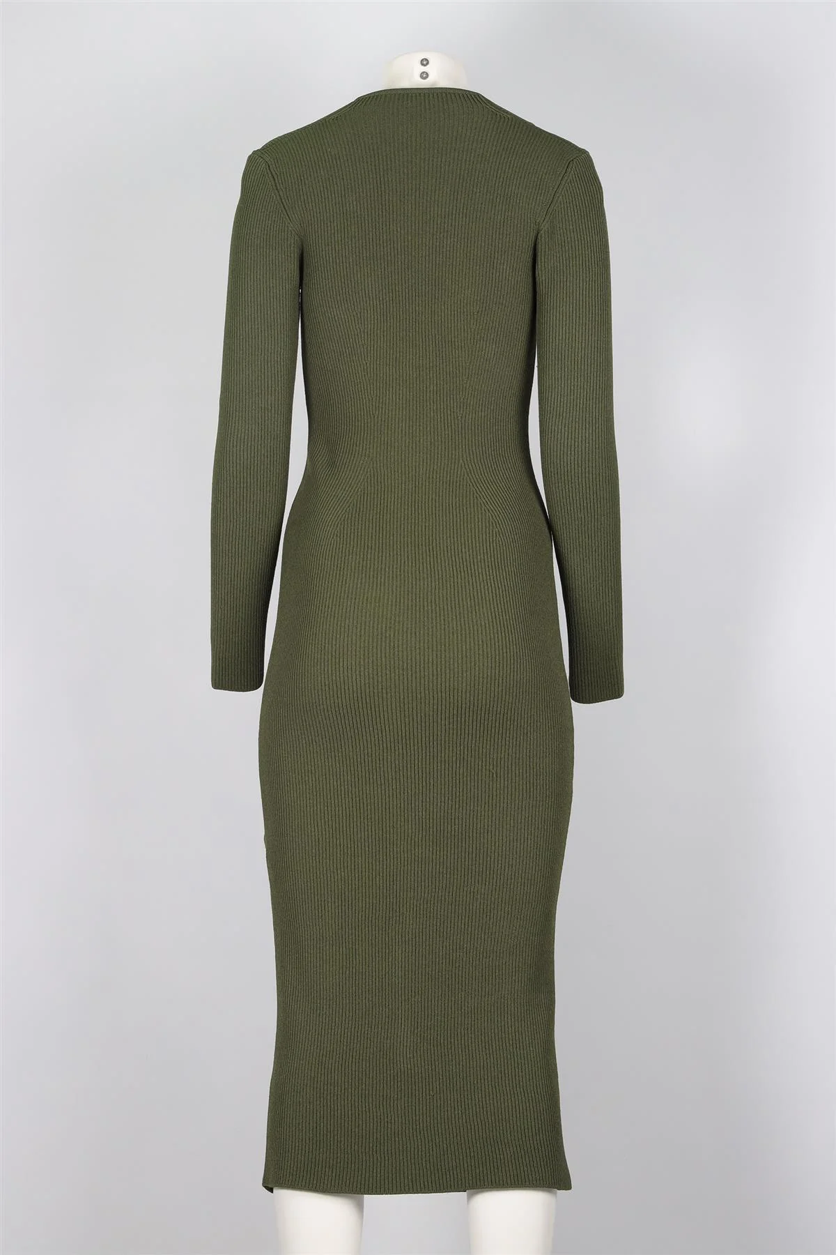 KHAITE GREEN KNIT MAXI DRESS LARGE - Image 4