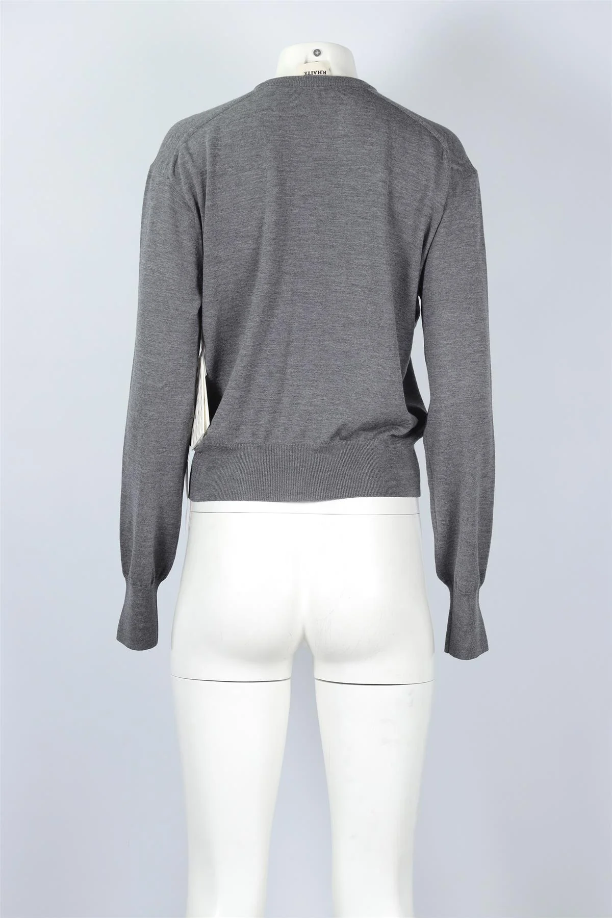 KHAITE GREY WOOL CARDIGAN MEDIUM - Image 4
