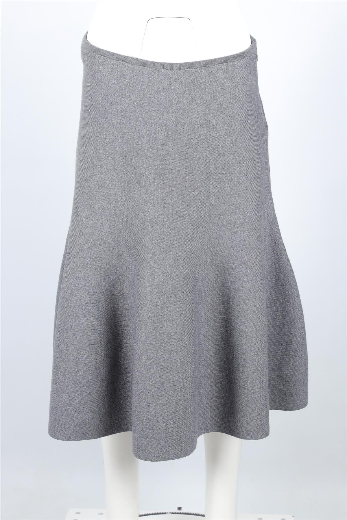 KHAITE GREY WOOL MIDI SKIRT MEDIUM - Image 2