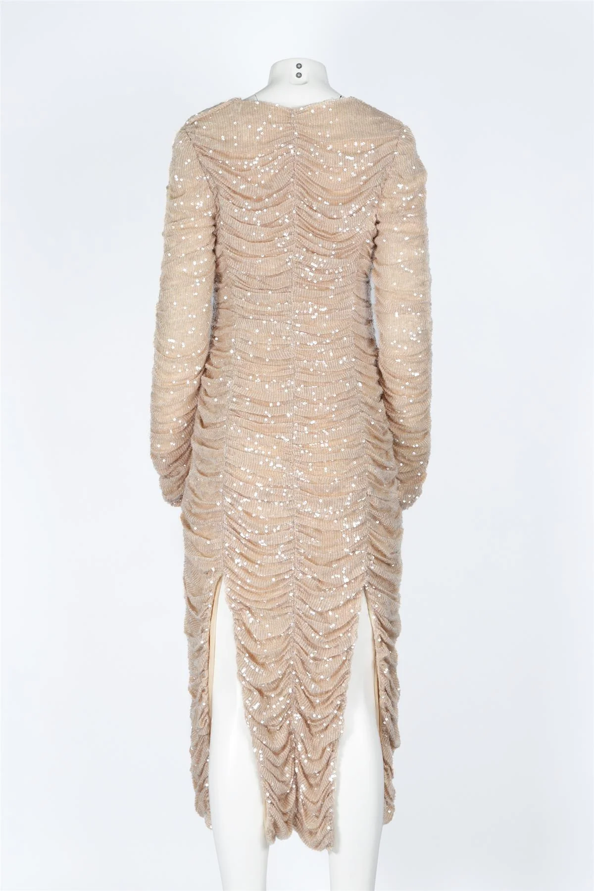KHAITE NUDE SEQUIN MAXI DRESS US 2 UK 6 - Image 5