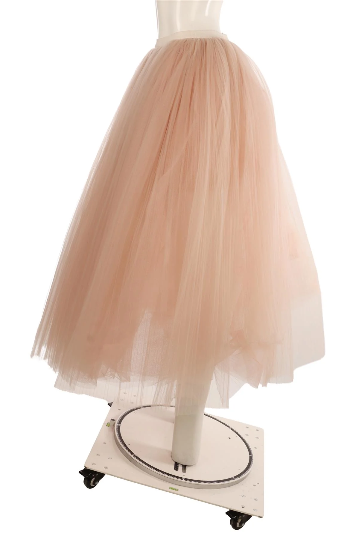 KHAITE PINK TULLE MIDI SKIRT SMALL - Image 3