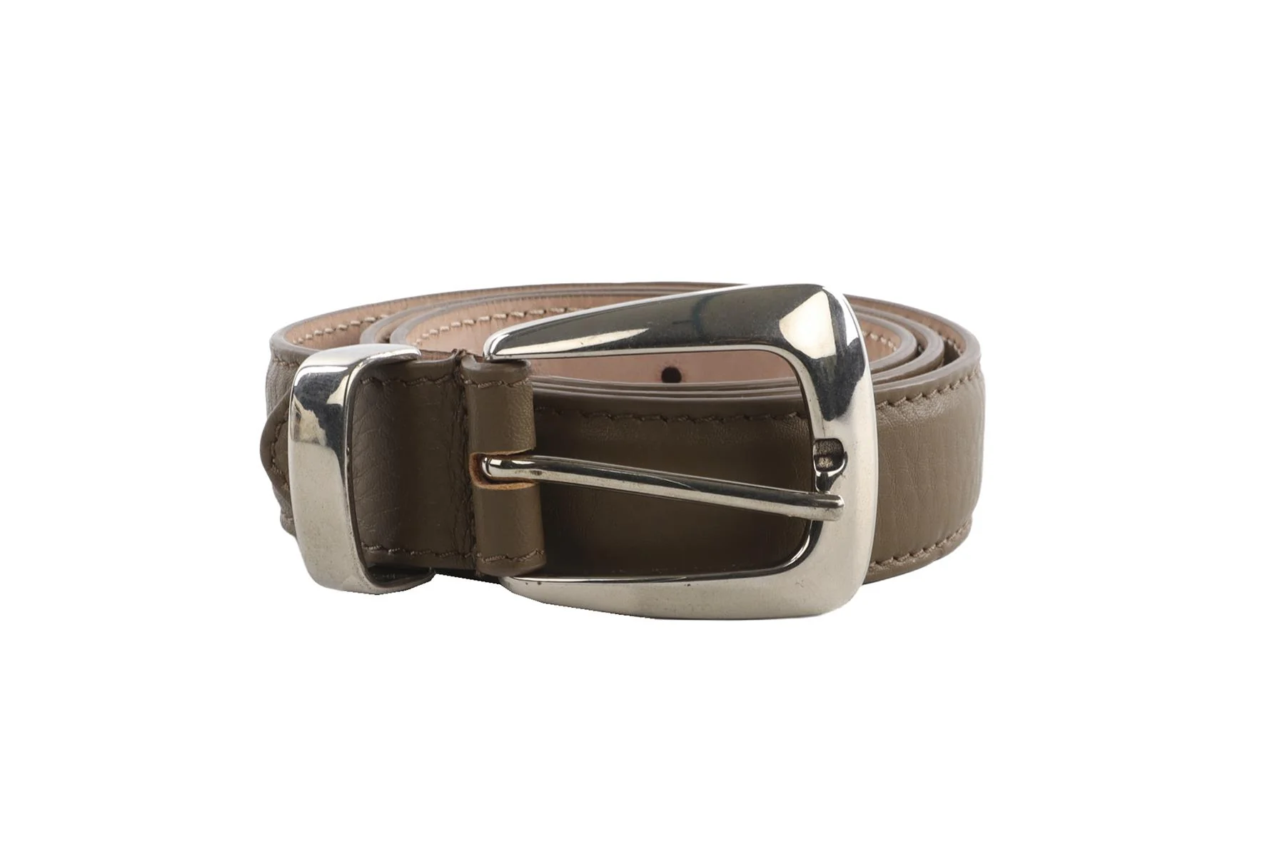 KHAITE TAUPE LEATHER WAIST BELT 75CM - Image 2