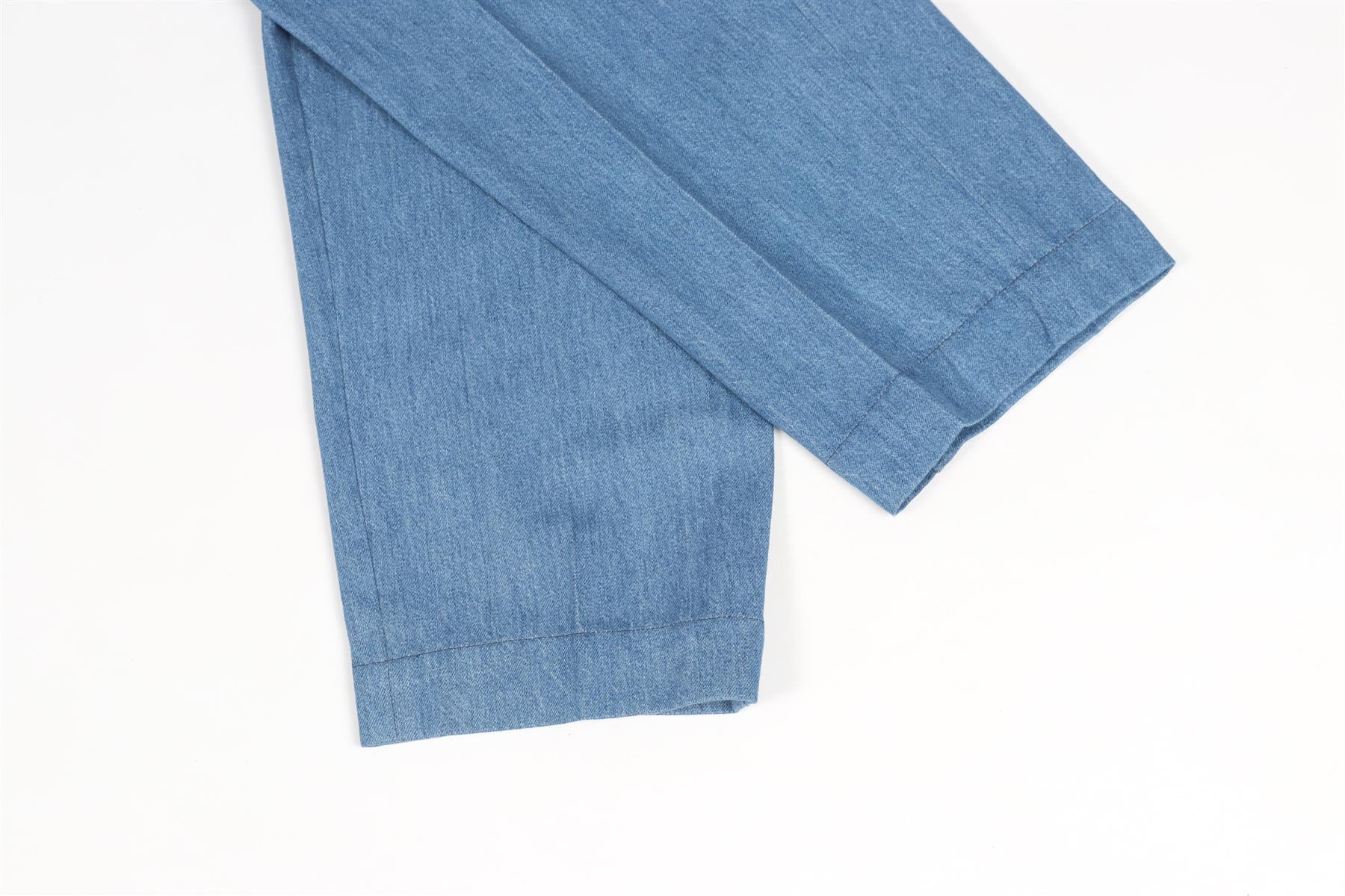 KING & TUCKFIELD BLUE MEN'S COTTON STRAIGHT LEG PANTS MEDIUM - Image 4